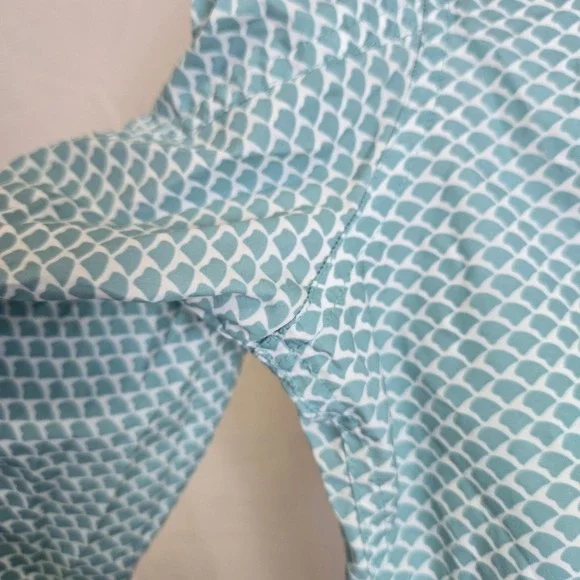 L. L. Bean Western Snap Front Long Sleeve Shirt, Coastal Cowgirl, Blue/White, L - Picture 8 of 16